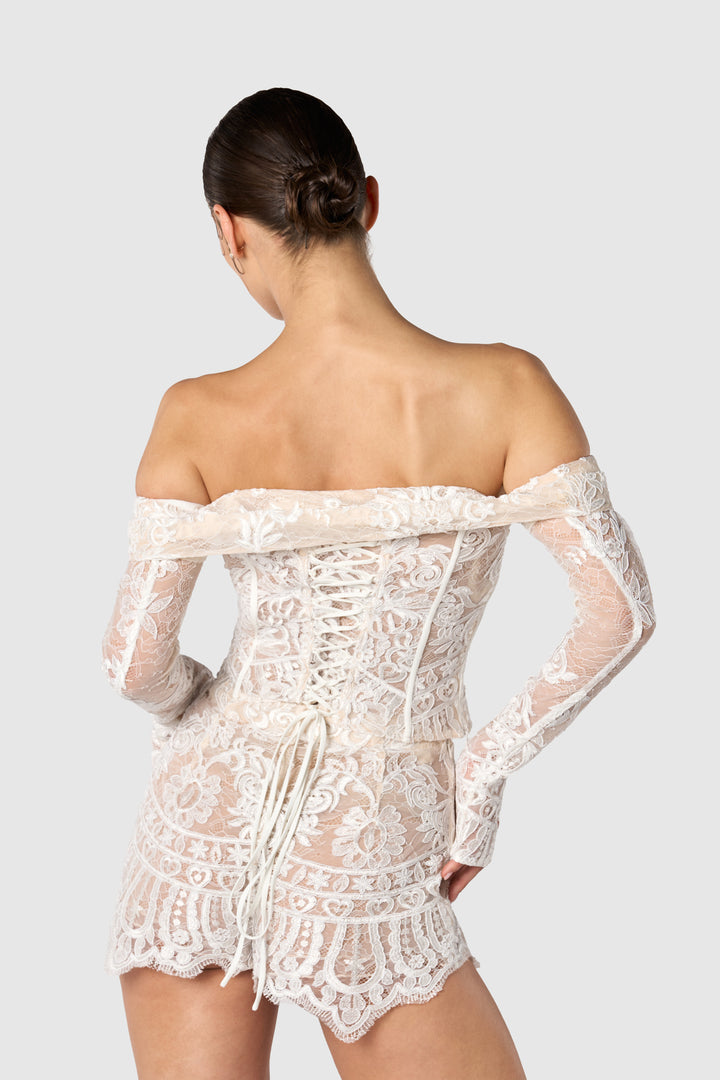 "Godiva" Corset Top, Sleeves & Shorts
