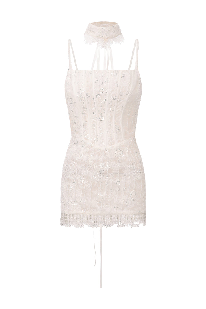 "Celestial" Embellished Mini Dress