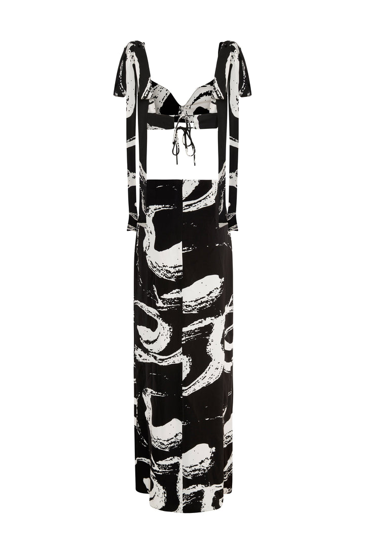 "5th Avenue" Maxi Skirt & Bralet Set - Black Edition